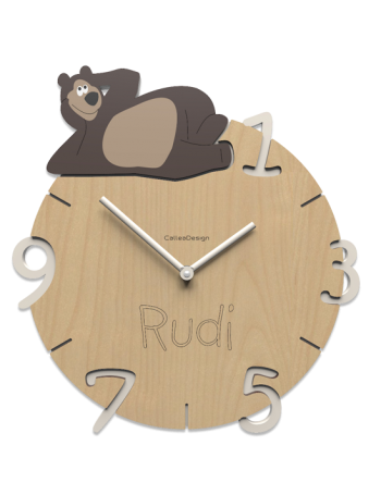 CALLEADESIGN: Orologio per cameretta orso personalizzabile in offerta