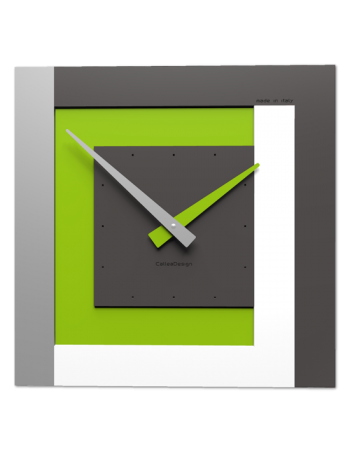 CALLEADESIGN: Stripes clock Ø 40 orologio a parete moderno verde mela bianco grigio in offerta
