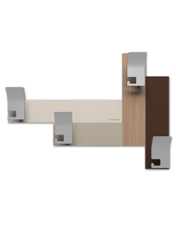 CALLEADESIGN: Stripes 80 appendipanni moderno da muro parete legno color noce canaletto marrone in