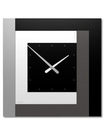 CALLEADESIGN: Stripes clock Ø 63 moderno orologio quadrato da parete nero in offerta