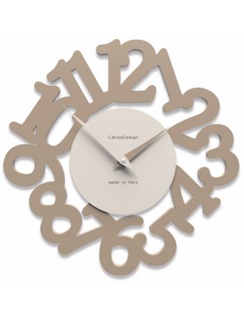 CALLEADESIGN: Mat orologio moderno da parete legno colore caffelatte in offerta