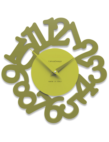CALLEADESIGN: Mat orologio da parete moderno in legno verde oliva in offerta