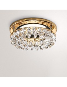 GEA LUCE: Faretto gu10 da incasso controsoffitto elegante oro e cristalli led in offerta