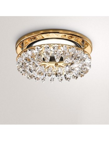GEA LUCE: Faretto gu10 da incasso controsoffitto elegante oro e cristalli led in offerta