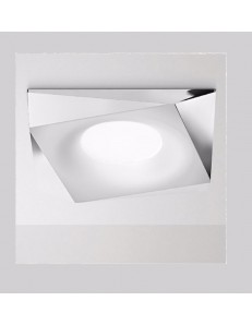 GEA LUCE: Faretto gu10 da incasso a soffitto metallo cromo lucido design squadrato in offerta
