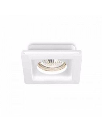 GEA LUCE: Faretto gu10 in gesso quadrato pitturabile da incasso per soffitti led in offerta