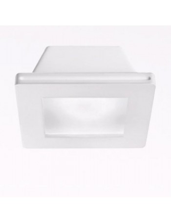 GEA LUCE: Faretto gu10 in gesso da incasso controsoffitto con vetro led quadrato in offerta