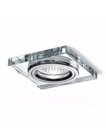 GEA LUCE: Faretto gu10 da incasso per controsoffitto quadrato vetro trasparente led in offerta