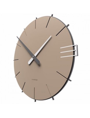 CALLEADESIGN: MIKE OROLOGIO DA PARETE MODERNO LEGNO COLORE CAFFELATTE in offerta