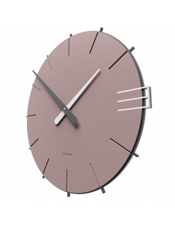 CALLEADESIGN: MIKE OROLOGIO DA PARETE MODERNO LEGNO COLORE PRUGNA in offerta