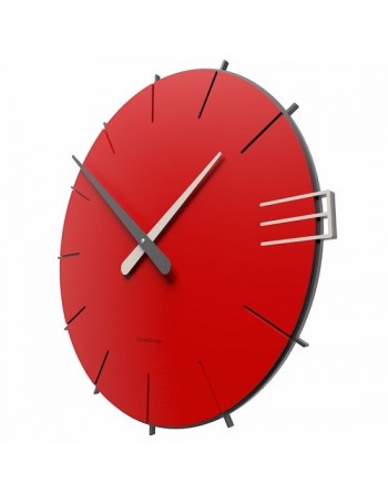 CALLEADESIGN: MIKE OROLOGIO DA PARETE MODERNO LEGNO COLORE ROSSO FUOCO in offerta