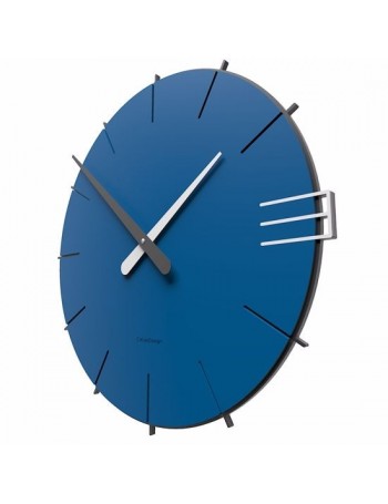 CALLEADESIGN: MIKE OROLOGIO DA PARETE MODERNO LEGNO COLORE BLU ELETTRICO in offerta