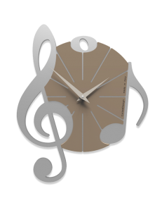 CALLEADESIGN: Vivaldi orologio da parete musicale legno colore alluminio tortora in offerta