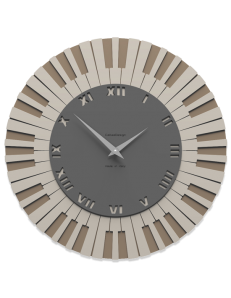 CALLEADESIGN: Orologio da parete musicale legno colore grigio quarzo tortora in offerta