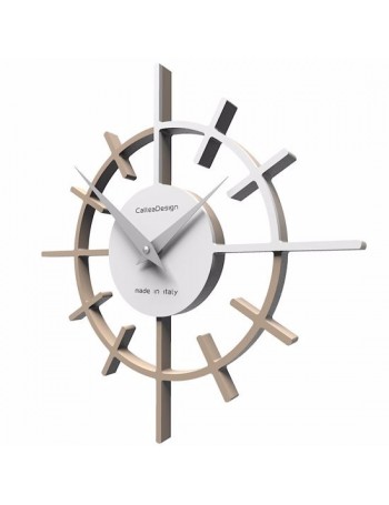 CALLEADESIGN: Crosshair orologio moderno da parete legno colore caffelatte in offerta