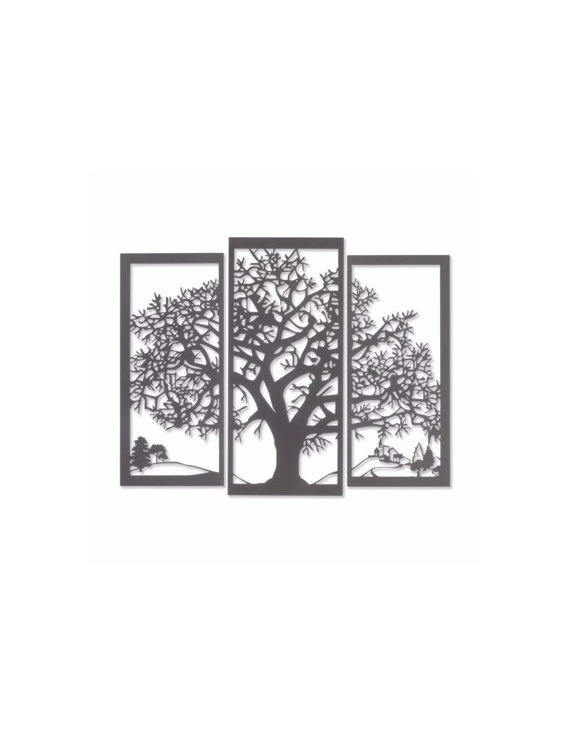 Arti E Mestieri Paesaggio Quadro Albero Della Vita Metallo Ardesia