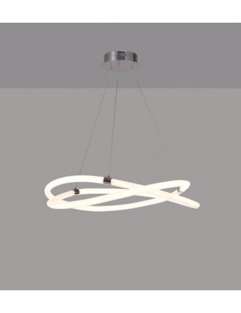 MANTRA: Infinity line grande lampadario moderno led 60w 3000k bianco e cromo lucido in offerta
