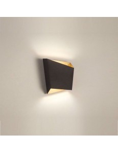 MANTRA: Asimetric applique led gx53 intercambiabile in metallo nero e oro in offerta