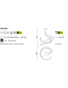 MANTRA: Nur marrone ossido lampadario led 50w 2800k in offerta 2