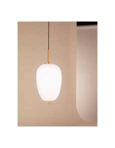 PERENZ: Cirro sospensione cono led 24w in metallo oro e vetro bianco in offerta