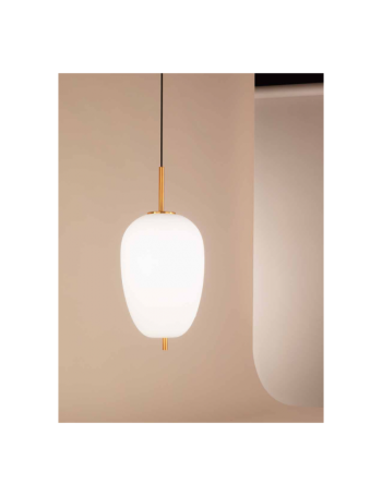 PERENZ: Cirro sospensione cono led 24w in metallo oro e vetro bianco in offerta