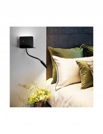 PERENZ: Level Applique Led con faretto e presa USB nero in offerta
