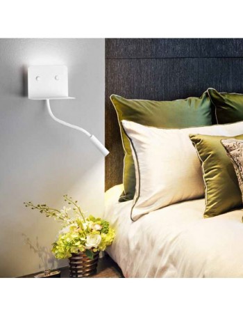 PERENZ: Level Applique Led con faretto e presa USB bianco in offerta