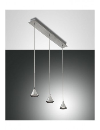 FABAS LUCE: Delta sospensione LED 3 luci alluminio in offerta