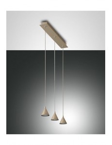 FABAS LUCE: Delta sospensione LED 3 luci oro in offerta