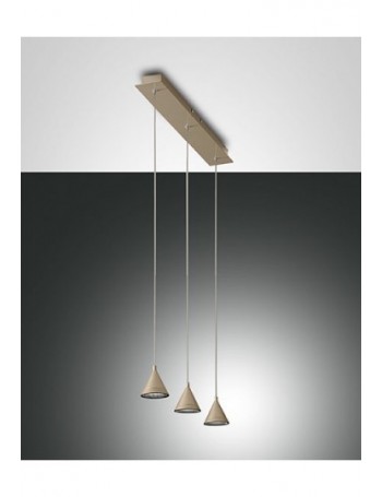 FABAS LUCE: Delta sospensione LED 3 luci oro in offerta
