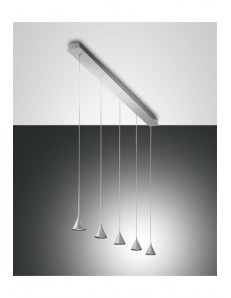 FABAS LUCE: Delta sospensione LED 4 luci alluminio in offerta