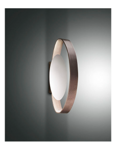 FABAS LUCE: Gaby applique led 32cm in metallo marrone in offerta 2