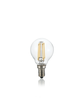 IDEAL LUX: Lampadina E14 led 4w dimmerabile sfera vetro trasparente luce calda in offerta