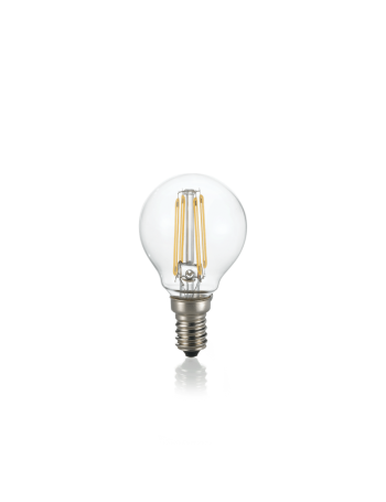 IDEAL LUX: Lampadina E14 led 4w sfera vetro trasparente luce naturale in offerta