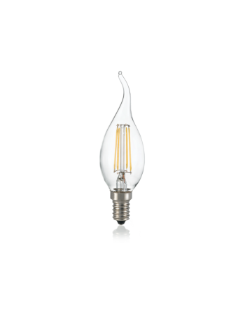 IDEAL LUX: Lampadina E14 led 4w colpo di vento dimmerabile vetro 3000k in offerta