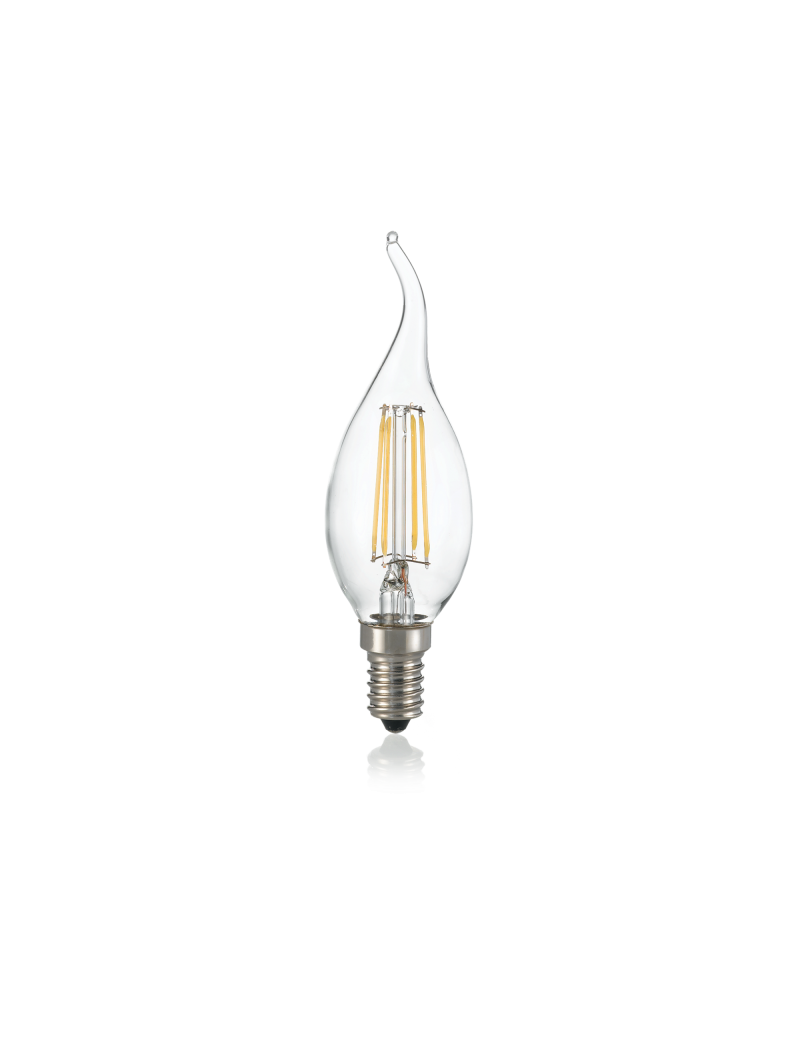 Ideal Lux Lampadina E14 led 4w colpo di vento vetro 4000k