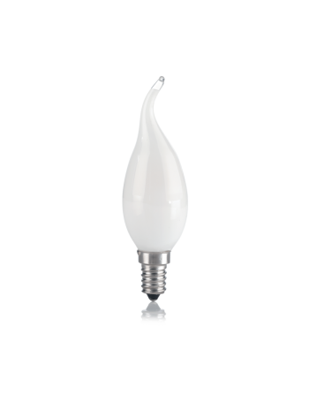 IDEAL LUX: Lampadina E14 led 4w colpo di vento vetro bianco 3000k in offerta