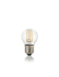 IDEAL LUX: Lampadina E27 led 4w dimmerabile sfera vetro trasparente luce calda in offerta