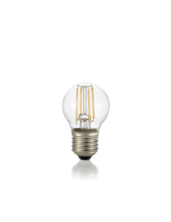 IDEAL LUX: Lampadina E27 led 4w dimmerabile sfera vetro trasparente luce calda in offerta