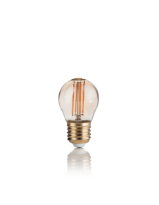 IDEAL LUX: Lampadina E27 led 4w sfera vetro vintage ambra luce calda in offerta