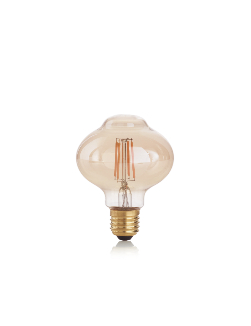 Ideal Lux Lampadina E27 led 4 w Bolla vetro ambra vintage luce calda