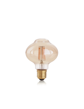 IDEAL LUX: Lampadina E27 led 4 w Bolla vetro ambra vintage luce calda in offerta