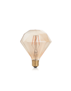 IDEAL LUX: Diamond lampadina E27 led 4w vetro ambra vintage luce calda in offerta