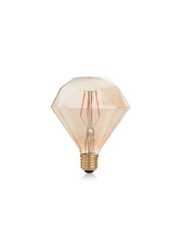 IDEAL LUX: Diamond lampadina E27 led 4w vetro ambra vintage luce calda in offerta