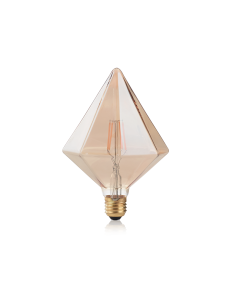 IDEAL LUX: Pyramid lampadina E27 led 4w vetro ambra vintage luce calda in offerta
