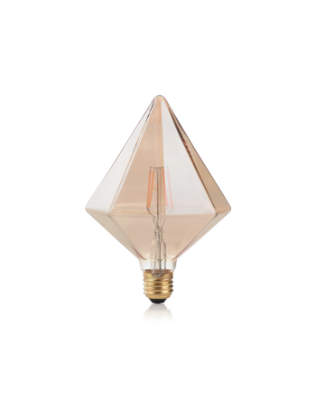 IDEAL LUX: Pyramid lampadina E27 led 4w vetro ambra vintage luce calda in offerta