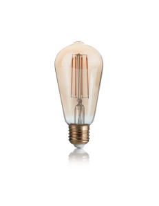 IDEAL LUX: Cono lampadina E27 led 4w vetro ambra vintage luce calda in offerta