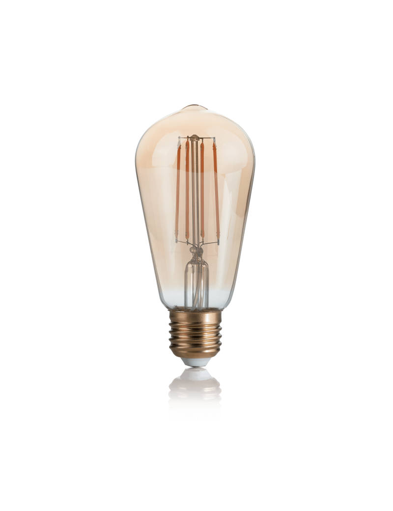 Cono lampadina E27 led 4w vetro ambra vintage luce calda