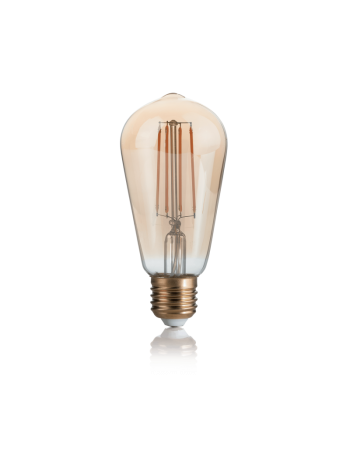 IDEAL LUX: Cono lampadina E27 led 4w vetro ambra vintage luce calda in offerta