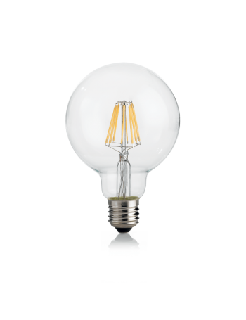 IDEAL LUX: Globo d95 dimmerabile lampadina E27 led 8w vetro trasparente luce calda in offerta